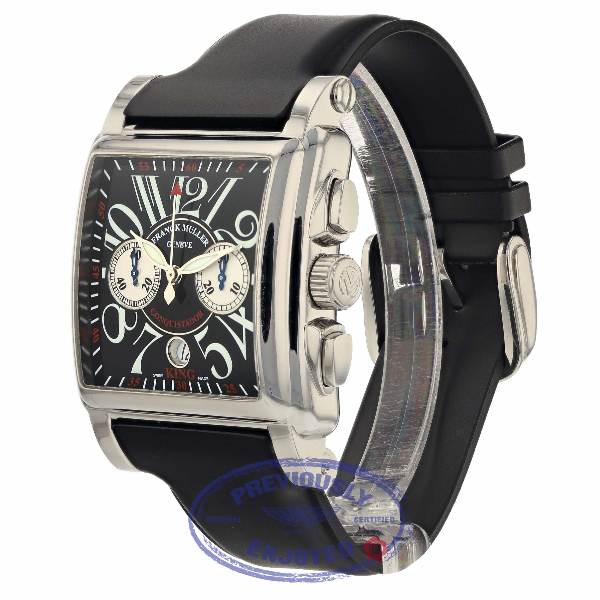 Franck Muller King Cortez Chronograph Stainless Steel Black Dial 1000 K CC DM8VTH - Beverly Hills Watch Company