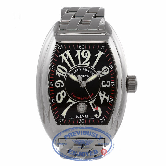 Franck Muller King Conquistador Stainless Steel Black Dial 8005 SC King 6ENWF5 - Beverly Hills Watch Company Watch Store
