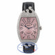 Franck Muller Ladies Curvex 18K White Gold Pink Dial Diamond Case and Bezel 7502QZDPOP 6LVF3Q - Beverly Hills Watch Store