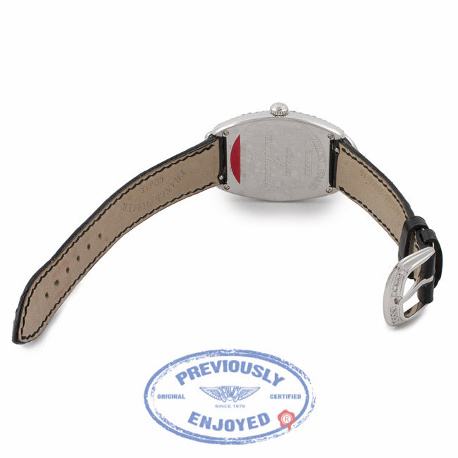 Franck Muller Ladies Curvex 18K White Gold Pink Dial Diamond Case and Bezel 7502QZDPOP 6LVF3Q - Beverly Hills Watch Store