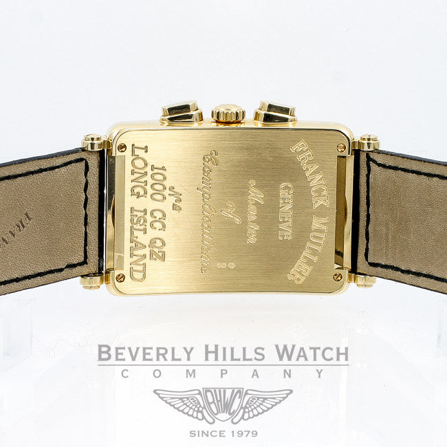Franck Muller Long Island Yellow Gold Chronograph Watch 1100CC DT QZ Beverly Hills Watch Company