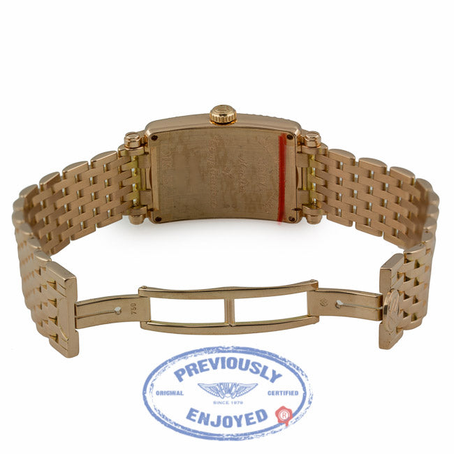 Franck Muller Long Island 18k Rose Gold Diamond Bezel Bracelet