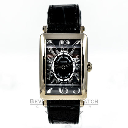 Franck Muller Long Island 18K White Gold Black Dial Ladies Medium Watch 952QZ Beverly Hills Watch Company Watches