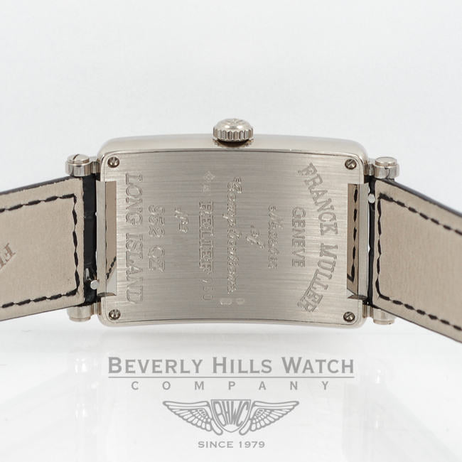 Franck Muller Long Island 18K White Gold Black Dial Ladies Medium Watch 952QZ Beverly Hills Watch Company Watches