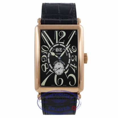 Franck Muller Long Island Grand Date 18k Rose Gold Black Dial 1200 S6 GG 22WFTY - Beverly Hills Watch Company Watch Store