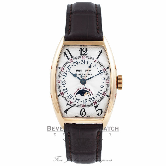 Frank Muller Master Calendar Moonphase 18k Yellow Gold Silver Dial 5850 MC L KI21A5 - Beverly Hills Watch Company Watch Store