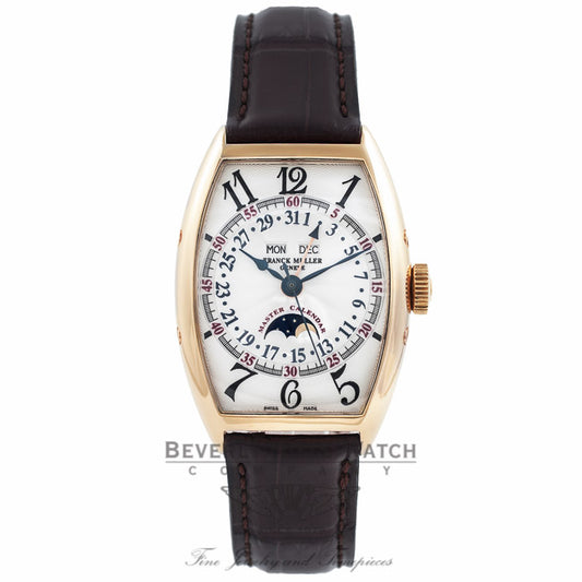 Frank Muller Master Calendar Moonphase 18k Yellow Gold Silver Dial 5850 MC L KI21A5 - Beverly Hills Watch Company Watch Store