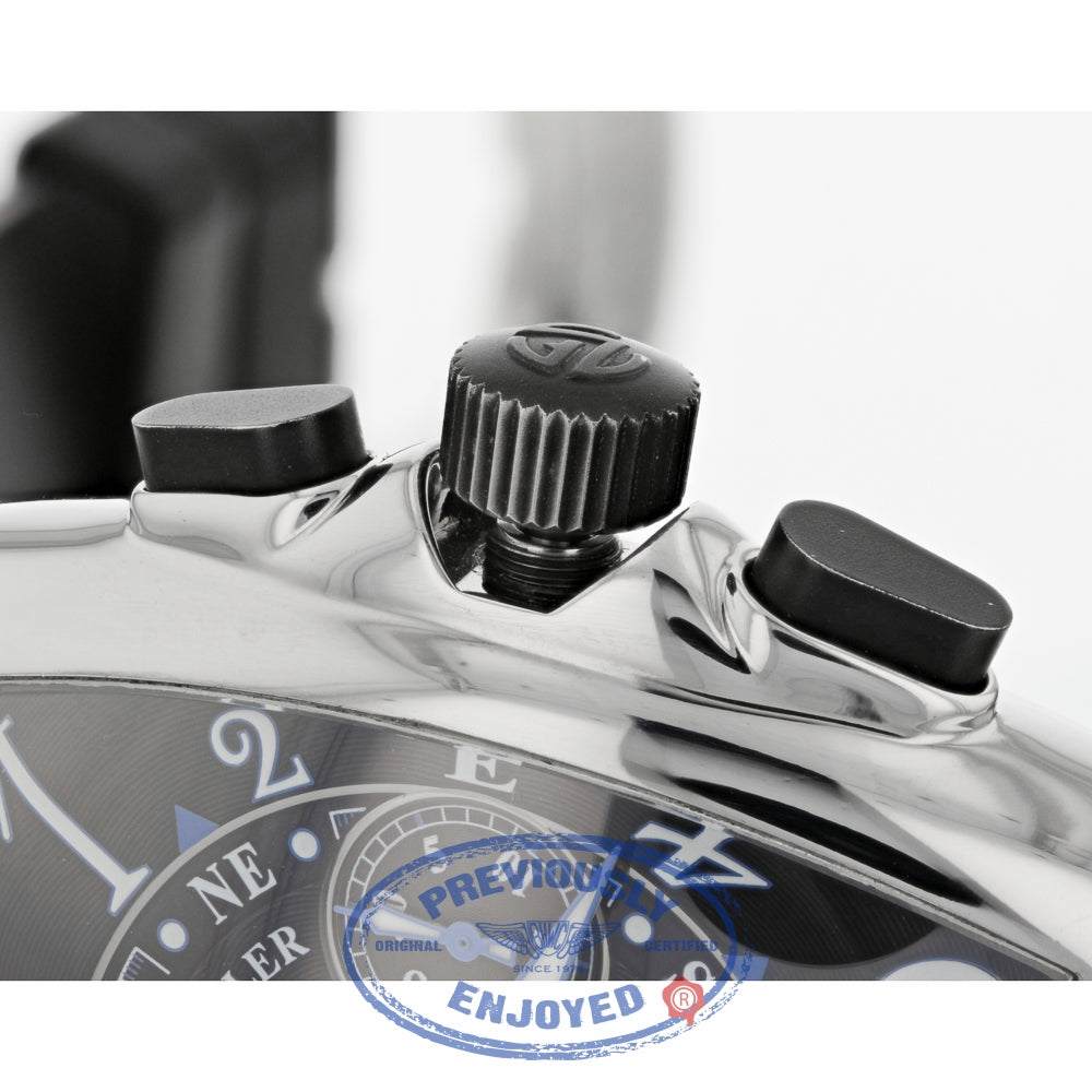 Franck Muller Master of Complications Mariner Stainless Steel Chronograph Black Dial Black Rubber Strap 8080 CC AT MAR 1M08ND  - Beverly Hills Watch Company