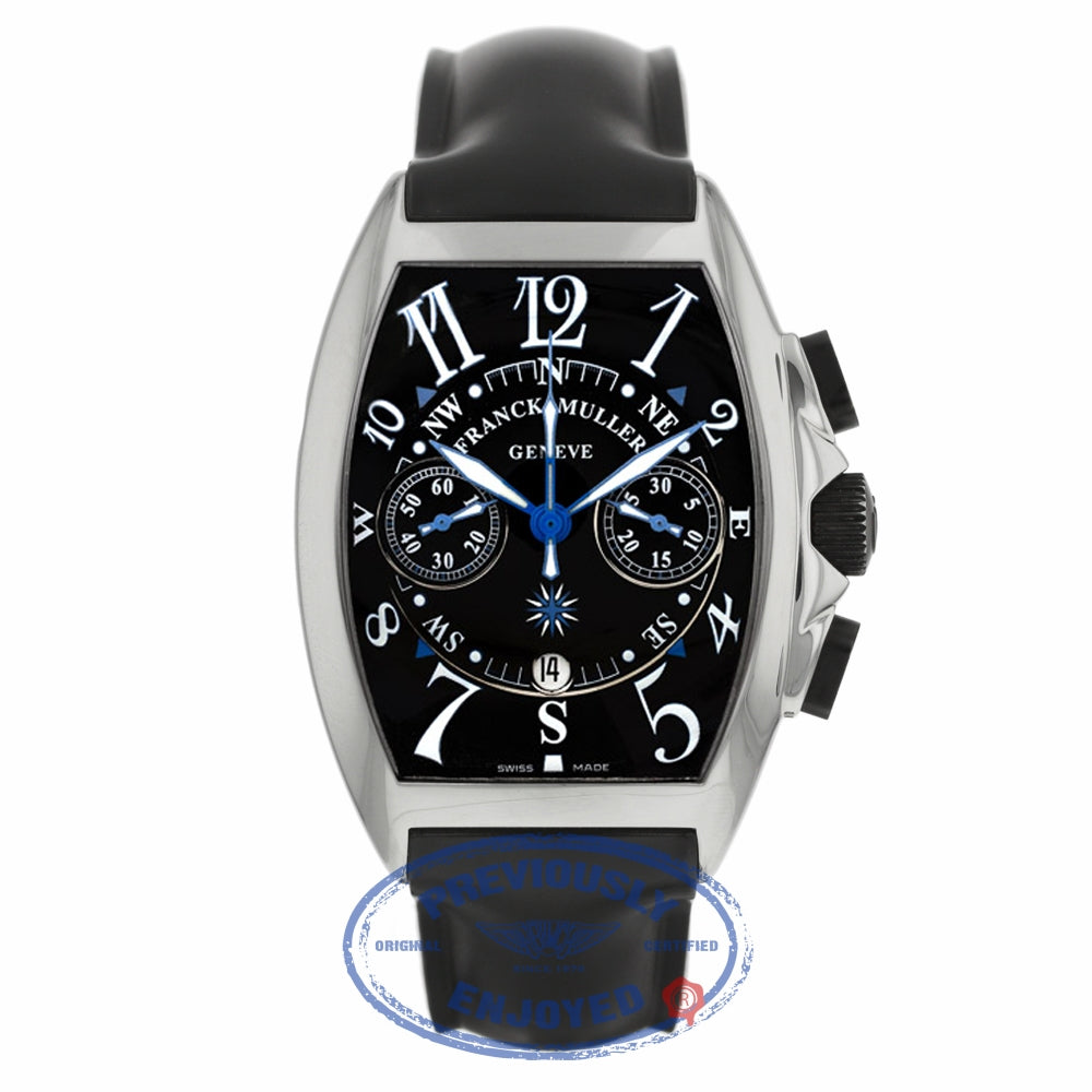 Franck Muller Master of Complications Mariner Stainless Steel Chronograph Black Dial Black Rubber Strap 8080 CC AT MAR 1M08ND  - Beverly Hills Watch Company