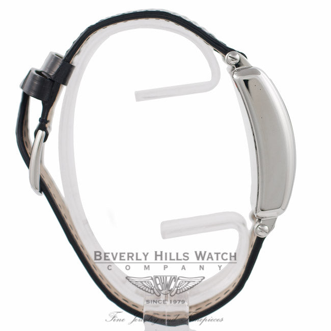 Franck Muller Master Square Quartz Stainless Steel Silver Dial Black Alligator Strap 6002 M QZ R - S5WH4K - Beverly Hills Watch Company Watch Store