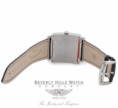 Franck Muller Master Square Quartz Stainless Steel Silver Dial Black Alligator Strap 6002 M QZ R - S5WH4K - Beverly Hills Watch Company Watch Store