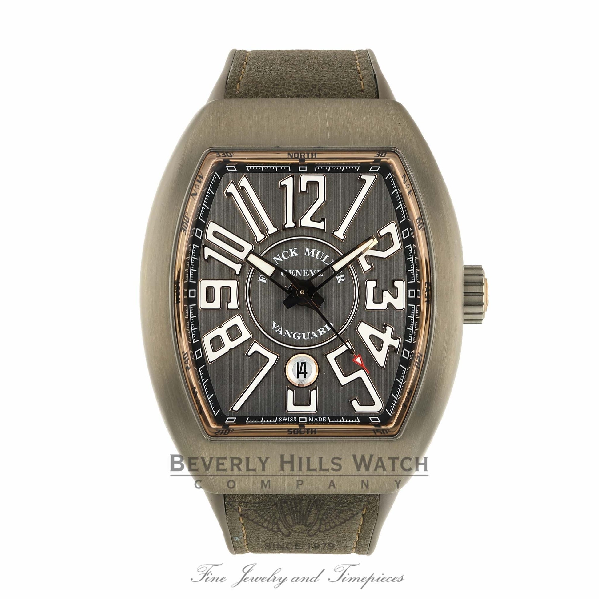 Franck Muller Vanguard Titanium and Rose Gold V45SCBRTT5NGR WHLJ0P - Beverly Hills Watch