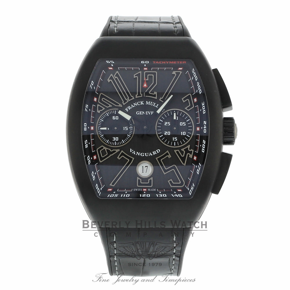 Franck Muller Vanguard All Black PVD Case All Black Dial Arabic V45CCBRNRTTB 5R51UN  - Beverly Hills Watch