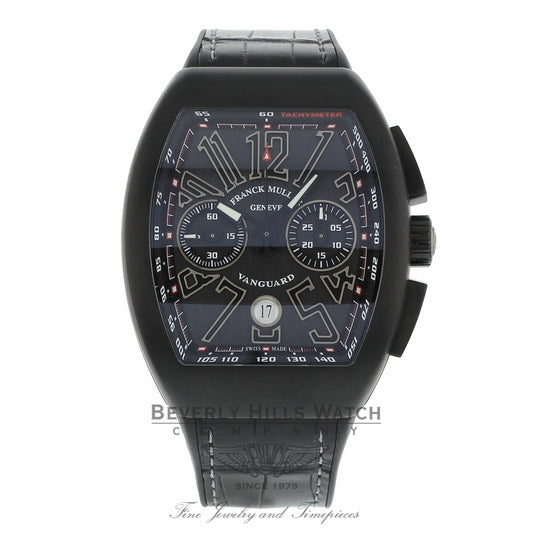 Franck Muller Vanguard All Black PVD Case All Black Dial Arabic V45CCBRNRTTB 5R51UN  - Beverly Hills Watch