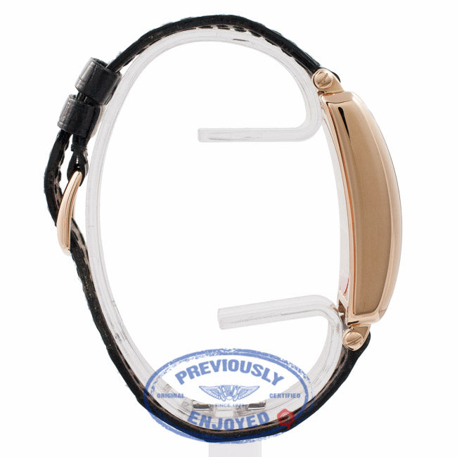 Franck Muller Long Island 18k Rose Gold Silver Dial Black Alligator Strap 1002QZ CPWNA6