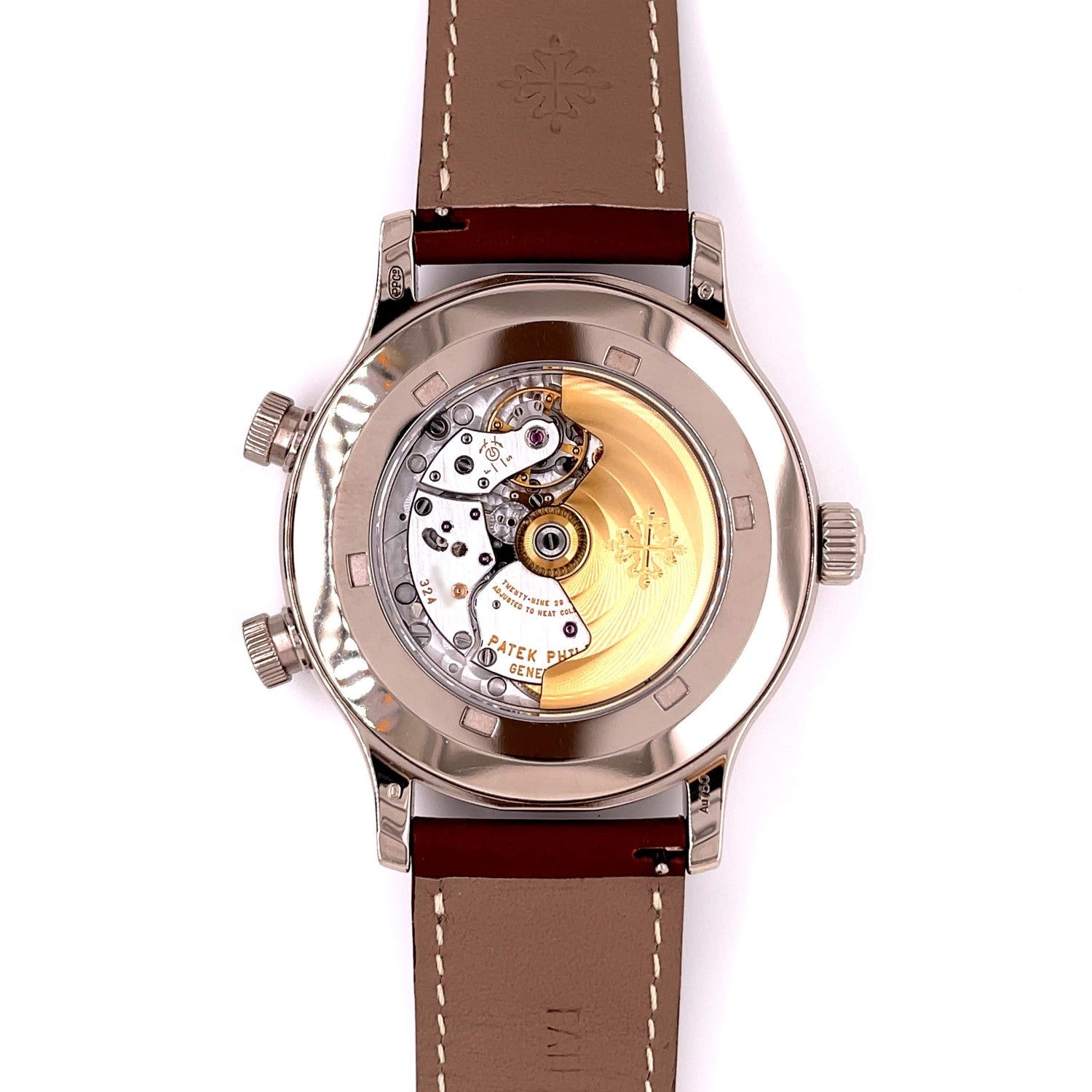 Patek Philippe 42mm Calatrava Pilot Travel Time Blue Dial Automatic 5524G-001 FUWYD8 - Beverly Hills Watch Company