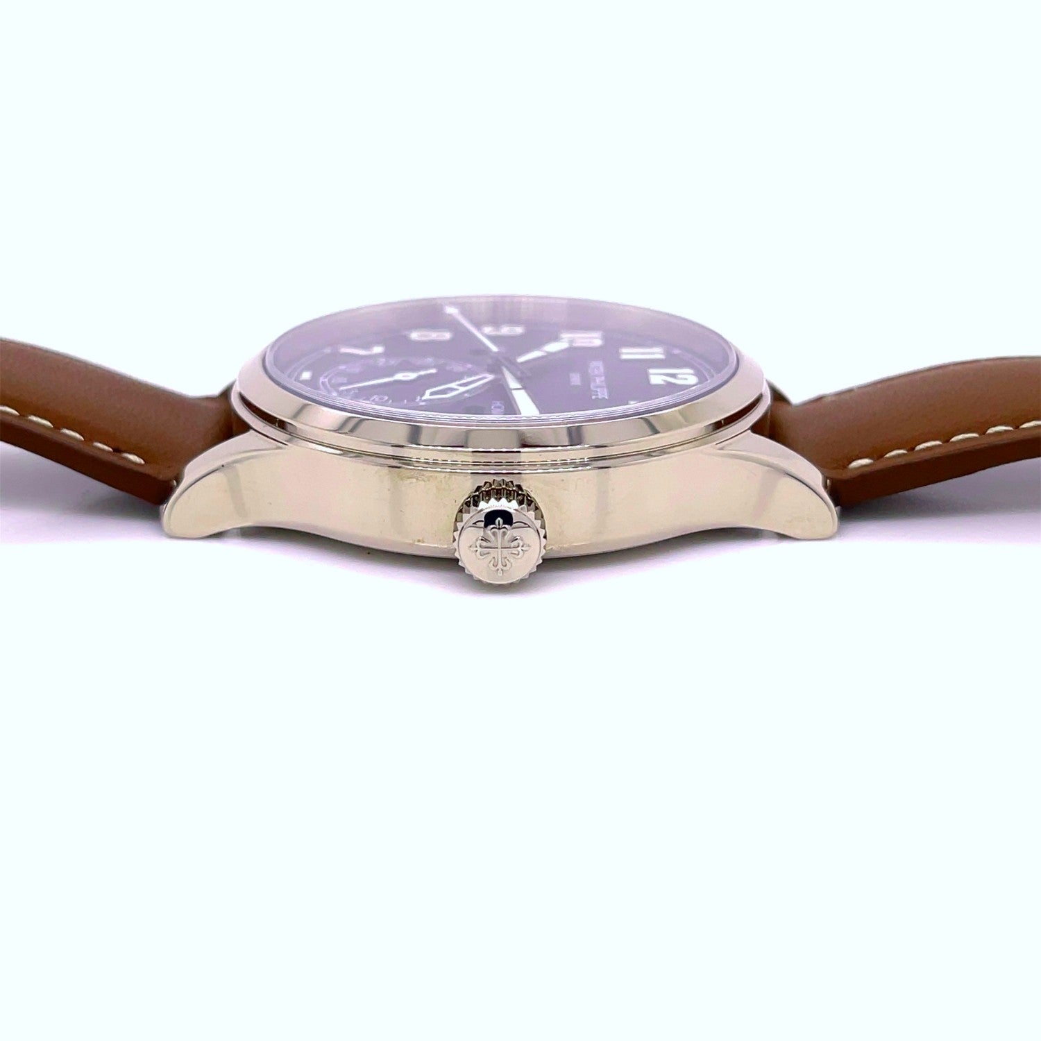 Patek Philippe 42mm Calatrava Pilot Travel Time Blue Dial Automatic 5524G-001 FUWYD8 - Beverly Hills Watch Company