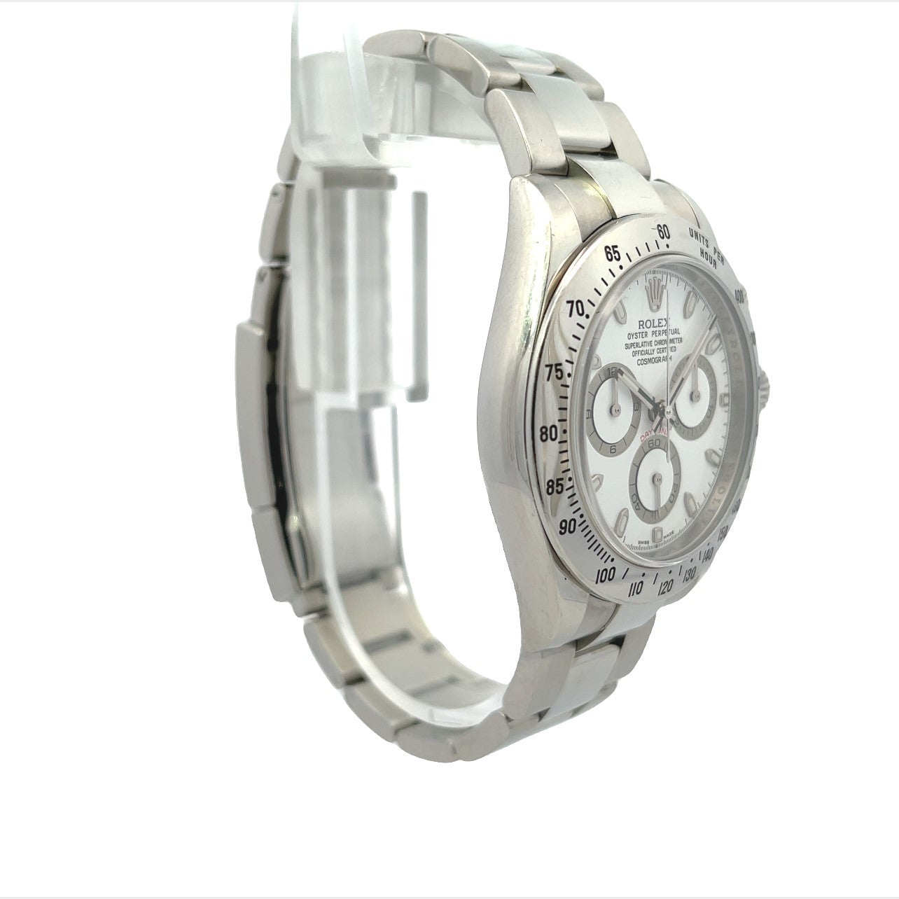 Rolex Daytona Stainless Steel Oyster Bracelet White Dial 116520 - Beverly Hills Watch Company