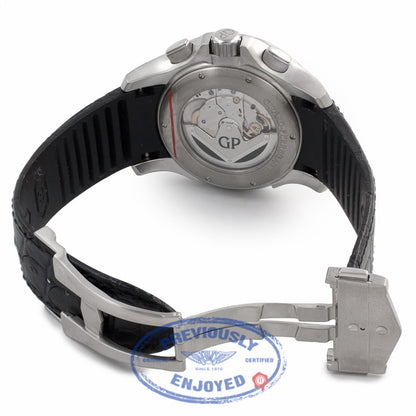 Girard Perregaux Traveller Stainless Steel Black Dial Chronograph 49700.11.631.BB6A 3EJD3D - Beverly Hills Watch Company Watch Store