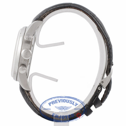 Girard Perregaux Ferrari Collection Stainless Steel Chronograph White Dial Leather Strap 4945 ZRE4CG - Beverly Hills Watch Store