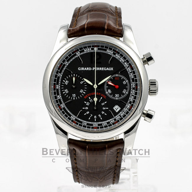 Girard Perregaux Chronograph Flyback Stainless Steel Watch 360-49580-11-651-BA6A  Beverly Hills Watch Company