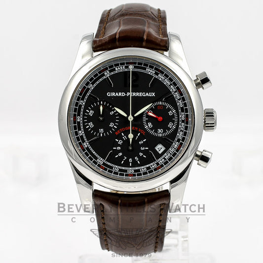 Girard Perregaux Chronograph Flyback Stainless Steel Watch 360-49580-11-651-BA6A  Beverly Hills Watch Company