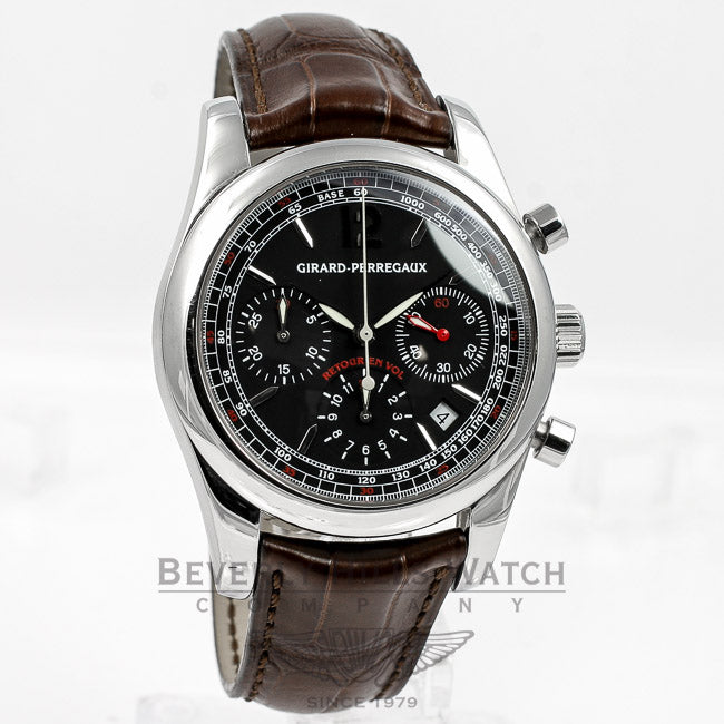 Girard Perregaux Chronograph Flyback Stainless Steel Watch 360-49580-11-651-BA6A  Beverly Hills Watch Company