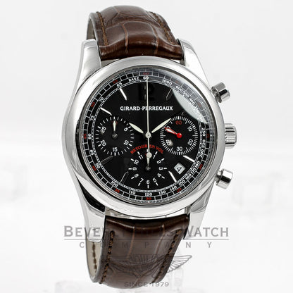 Girard Perregaux Chronograph Flyback Stainless Steel Watch 360-49580-11-651-BA6A  Beverly Hills Watch Company