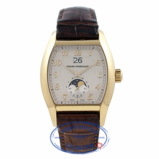 Girard Perregaux Richeville Large Date and Moonphase 18k Yellow Gold 27600-52-121-BACA VEMYGY - Beverly Hills Watch Company Watch Store
