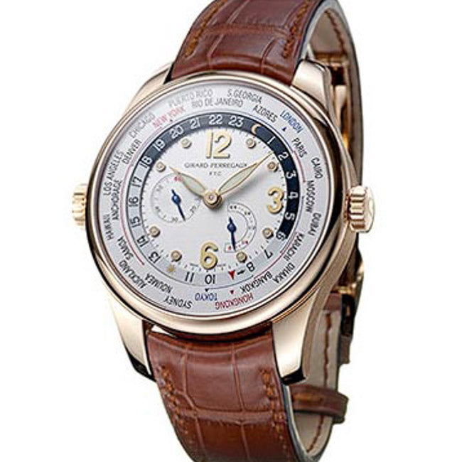 Girard Perregaux World Timer WW.TC Power Reserve Rose Gold Watch 49850-52-152-BACA Beverly Hills Watch Company