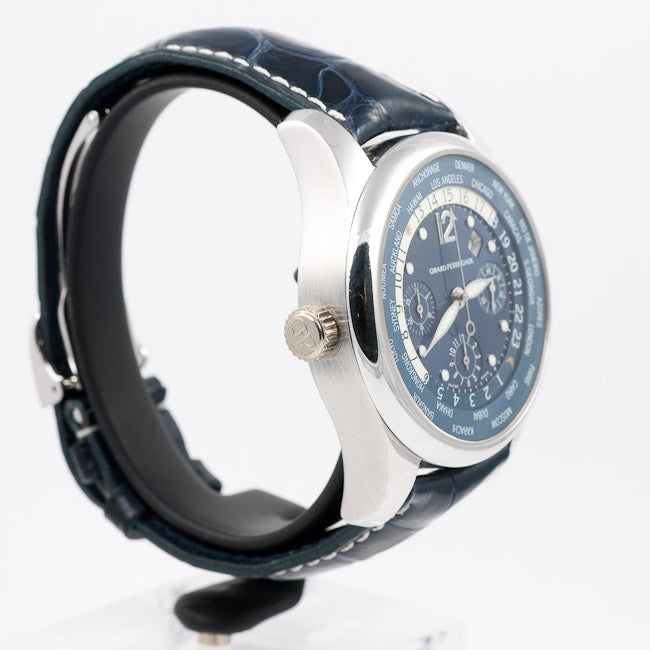 Girard Perregaux WW.TC 18KT White Gold Case 43mm Chronograph World Time 49800-53-456-BAGA Beverly Hills Watch Company Watches