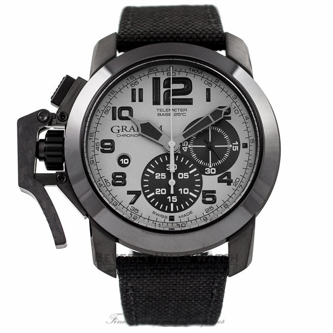 Graham Chronofighter Oversize 47MM Stainless Steel PVD Grey Dial 2CCAU.S01A 4JC2P5 - Beverly Hills Watch Company Watch Store