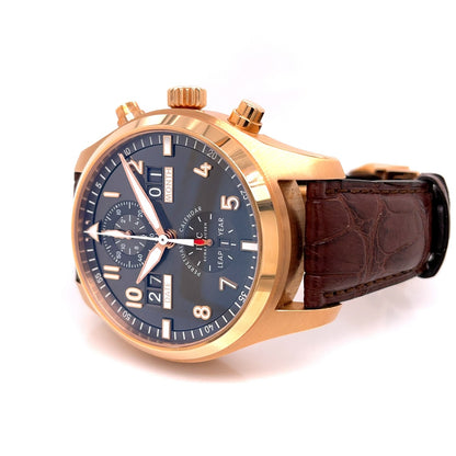 IWC Pilot Spitfire Perpetual Calendar Digital Date Month Rose Gold Watch IW379103 Beverly Hills Watch Company Watches