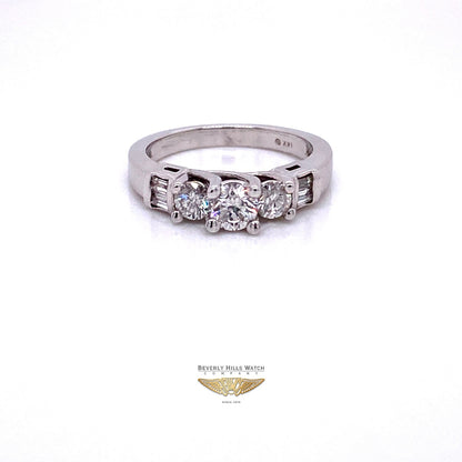 Round Brilliant Cut Three Diamond Ring Engagement Ring H38LT9 - Beverly Hills Watch and Jewelry Company