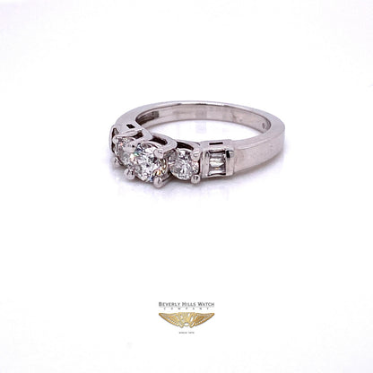 Round Brilliant Cut Three Diamond Ring Engagement Ring H38LT9 - Beverly Hills Watch and Jewelry Company