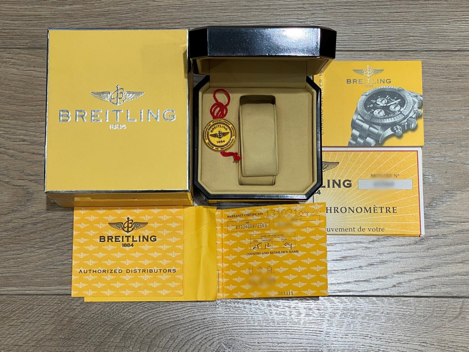 Breitling Avenger M1 Chronograph 44mm Titanium Yellow Dial E7336009/I503 H3Q98Z - Beverly Hills Watch Company