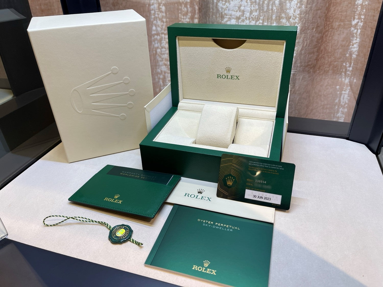 Rolex Sky-Dweller 42mm Stainless Steel Blue Dial Oyster Bracelet 336934 - Beverly Hills Watch Company