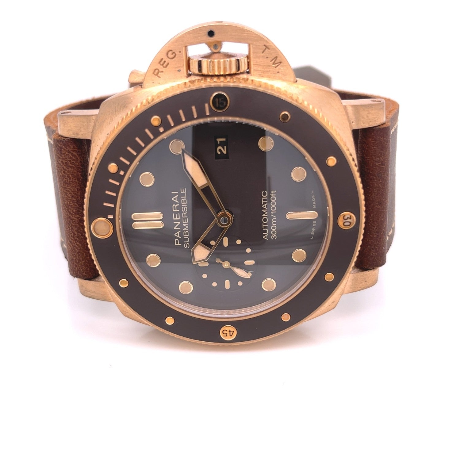 Panerai Submersible 47mm Bronze Brown Dial PAM00968 HA8RAJ - Beverly Hills Watch Company