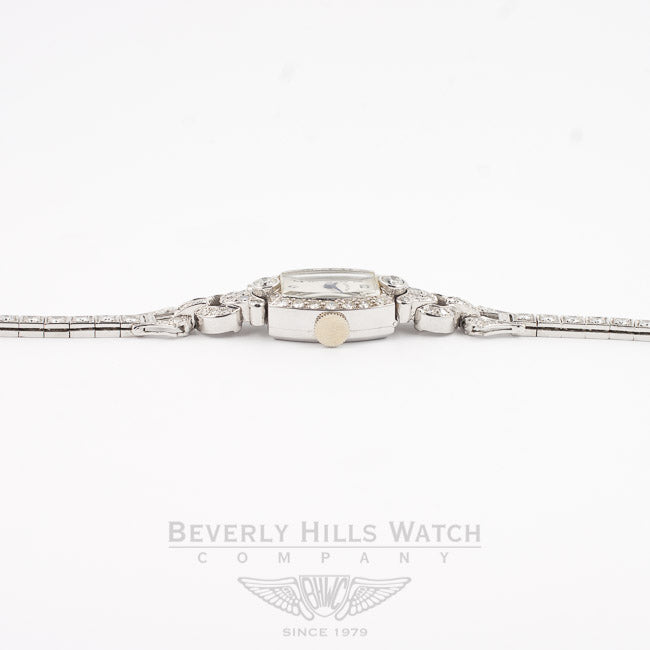 Hamilton Vintage Ladies White Gold and Diamond Watch Beverly Hills Watch Company Vintage Watches
