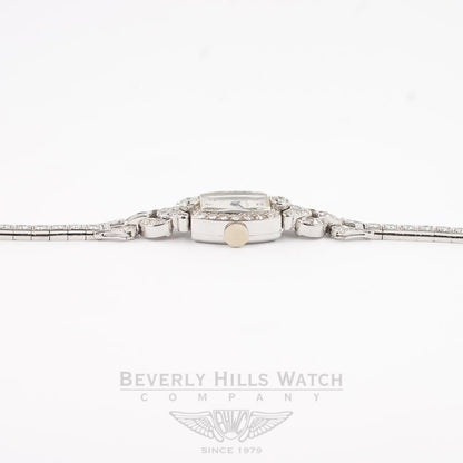 Hamilton Vintage Ladies White Gold and Diamond Watch Beverly Hills Watch Company Vintage Watches
