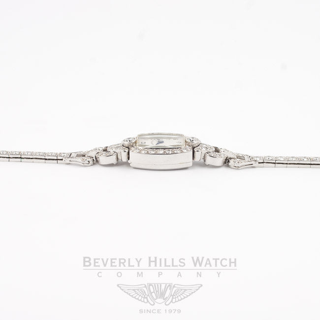 Hamilton Vintage Ladies White Gold and Diamond Watch Beverly Hills Watch Company Vintage Watches