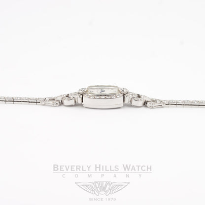 Hamilton Vintage Ladies White Gold and Diamond Watch Beverly Hills Watch Company Vintage Watches