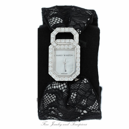 Harry Winston "Links Signature" White Gold Mother of Pearl Dial HJTQHM18WW036 V407E2 - Beverly Hills Watch 