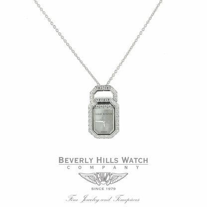 Harry Winston "Links Signature" White Gold Mother of Pearl Dial HJTQHM18WW036 V407E2 - Beverly Hills Watch 