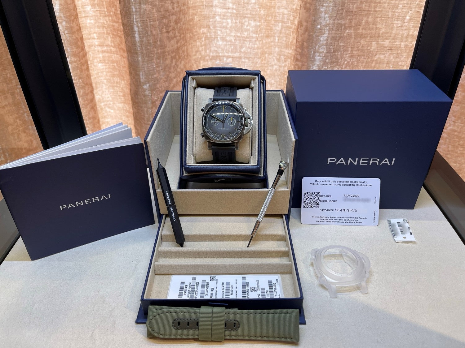 Panerai Luminor Chronograph Navy SEALs 44mm Grey Gradient PAM01409 - Beverly Hills Watch Company