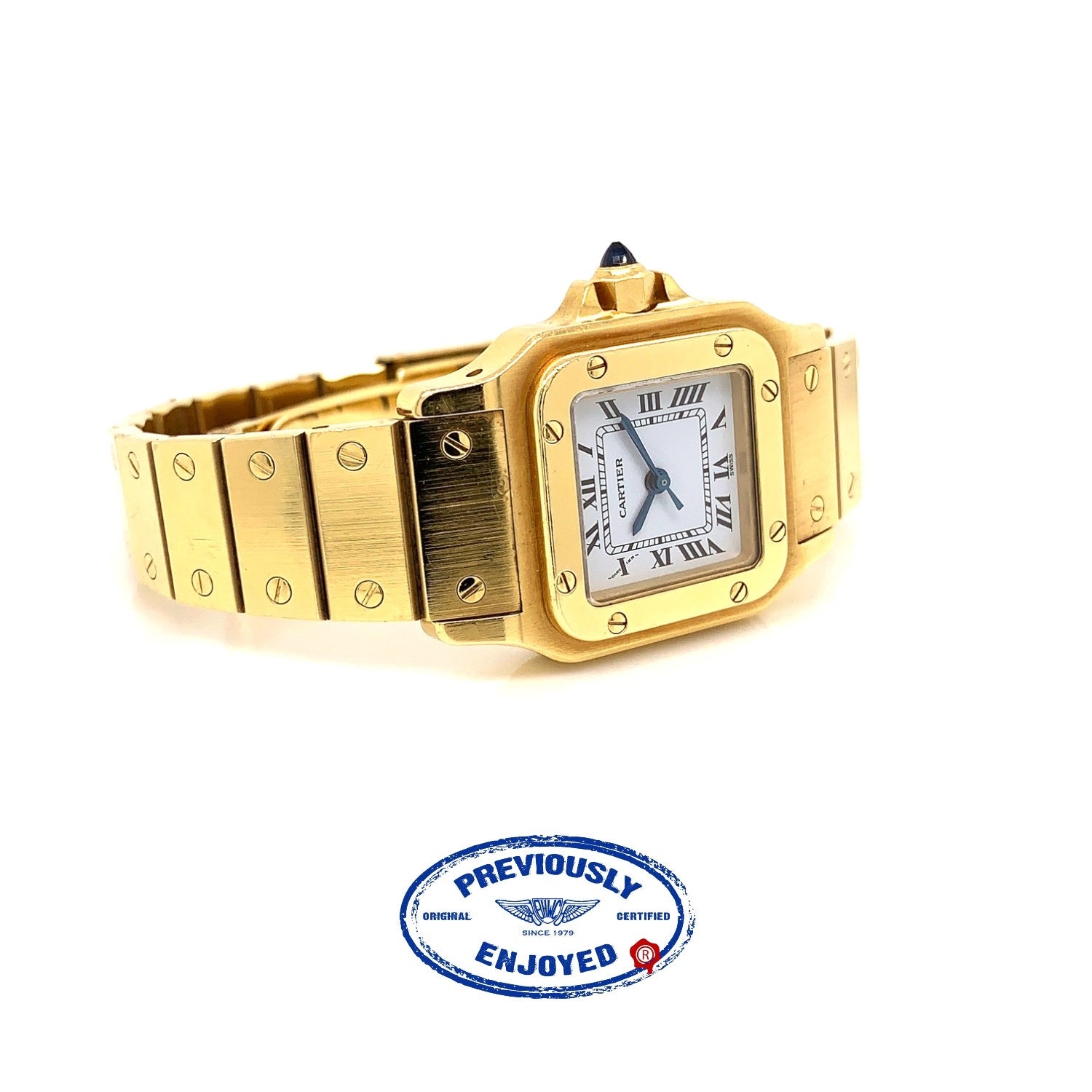 Cartier Santos Galbee Ladies Yellow Gold Automatic Watch HK3H4Z - Beverly Hills Watch Company