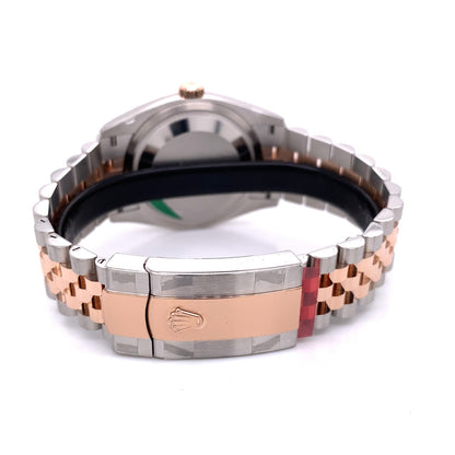 Rolex Datejust 36mm Steel and Everose Rhodium Roman Diamond Dial 126234 HLNH0Q - Beverly Hills Watch Company