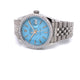 Rolex Datejust 36mm Customized Diamond Bezel and Tiffany Blue Dial 16220 HMJASE - Beverly Hills Watch Company