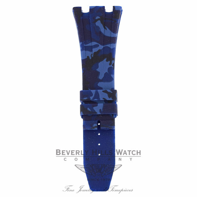 Horus Navy Blue Camouflage Rubber Audemars Piguet 42mm Strap PA7Y9A PA7Y9A - Beverly Hills Watch Company