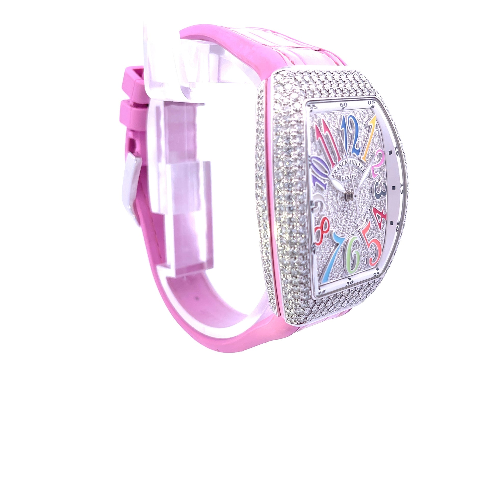 Franck Muller Vanguard Pave Diamonds Color Dream V35 SC AT FO D CD COL DRM - Beverly Hills Watch Company